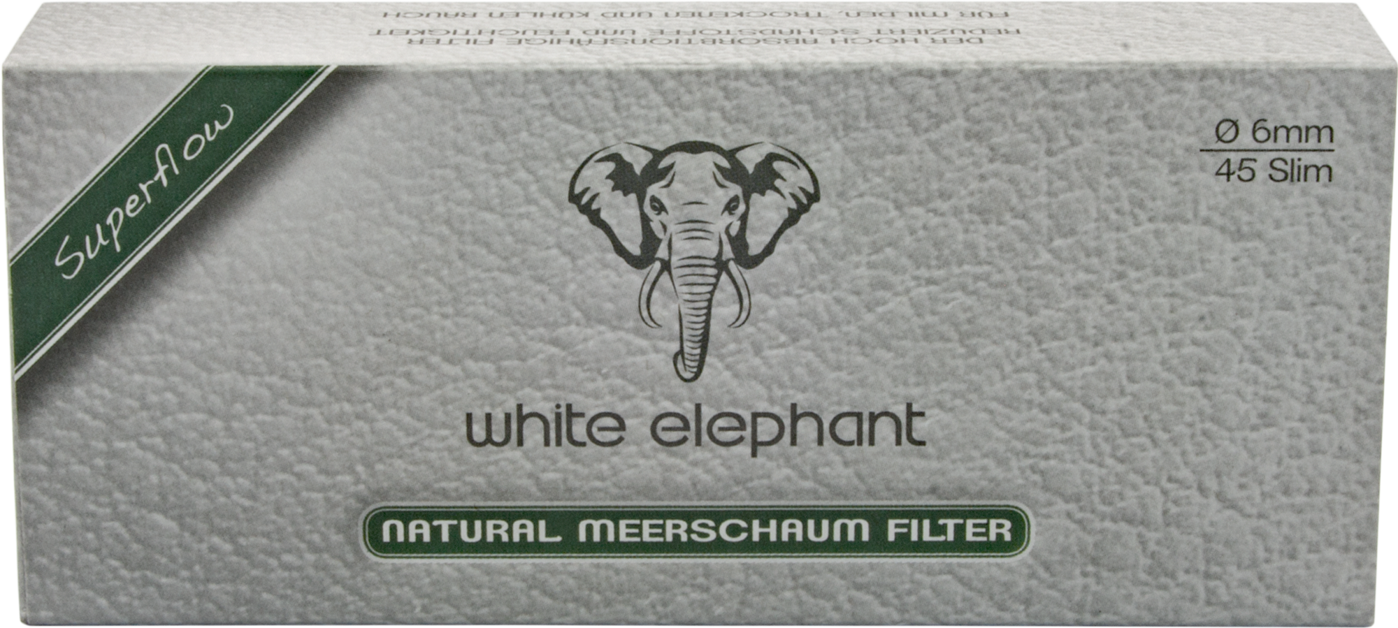 White Elephant 45 Natural Meerschaum Filter 6mm (15x)