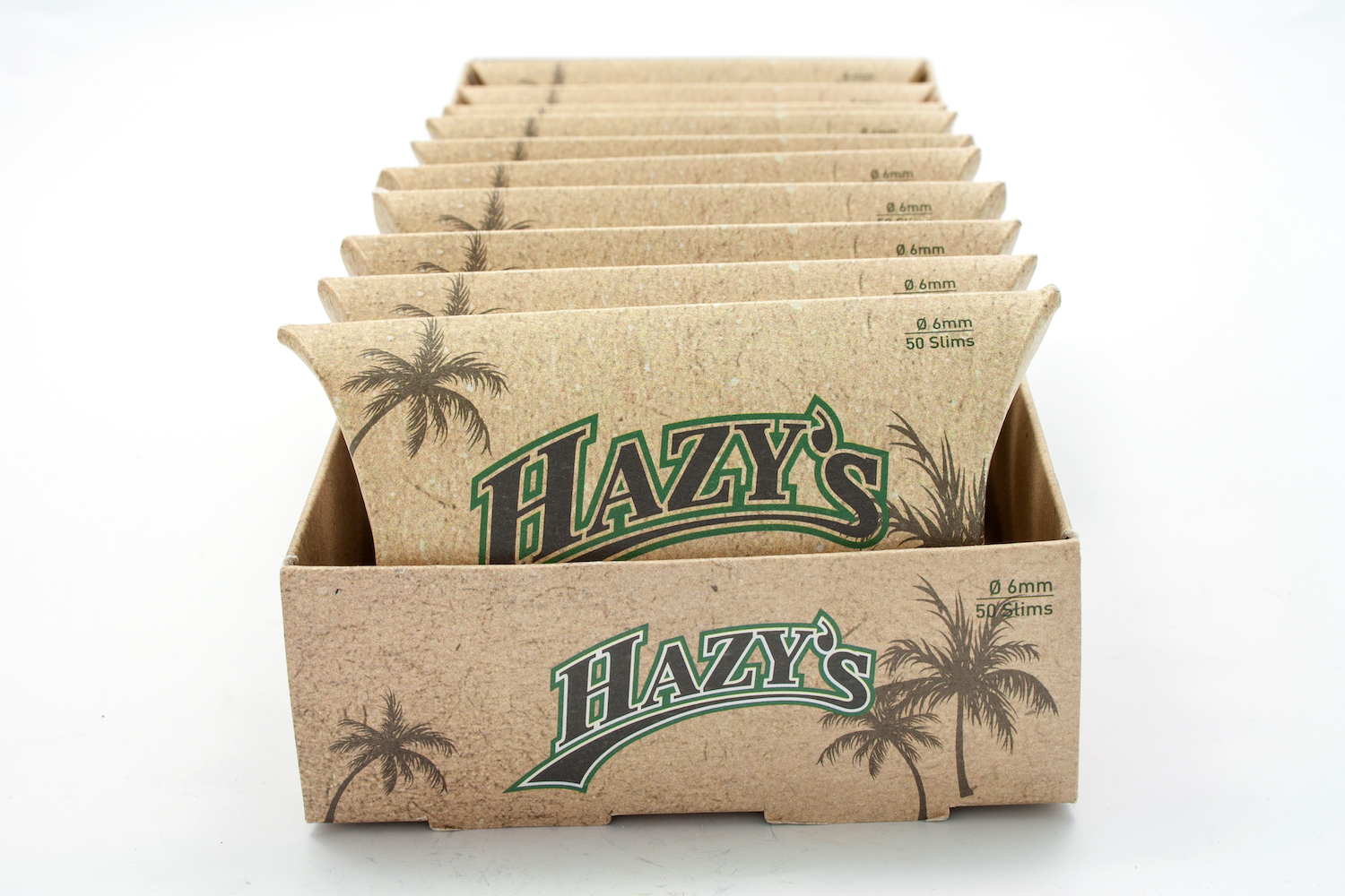 Hazy's 50 Roll Your Own Coconut Charcoal Filter 6mm (10x)
