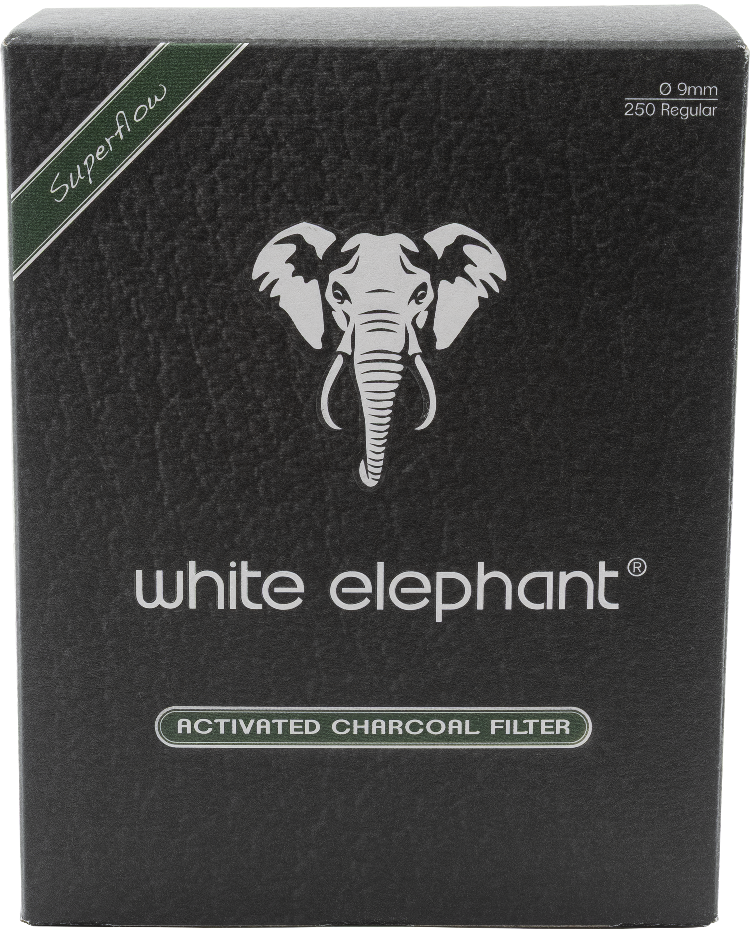 White Elephant 250 Activated Charcoal Filter 9mm Jumbo (10x)